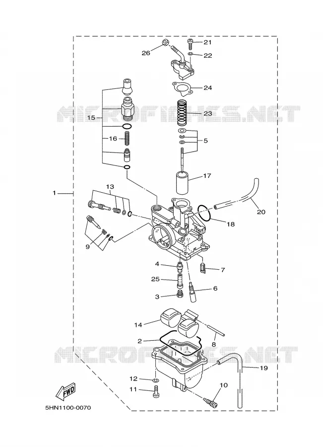 CARBURETOR Yamaha MOTO 90 2005 TTRE  TTR90ET
