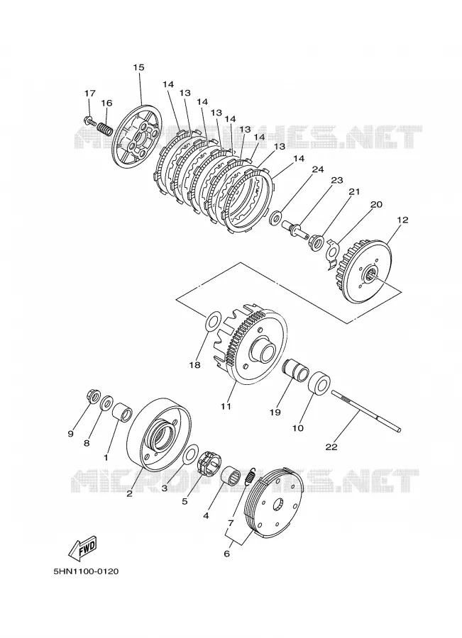STARTER CLUTCH Yamaha MOTO 90 2006 TTRE  TTR90EV