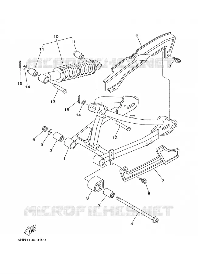 SWINGARM / SHOCK ABSORBER Yamaha MOTO 90 2002 TTR  TTR90P