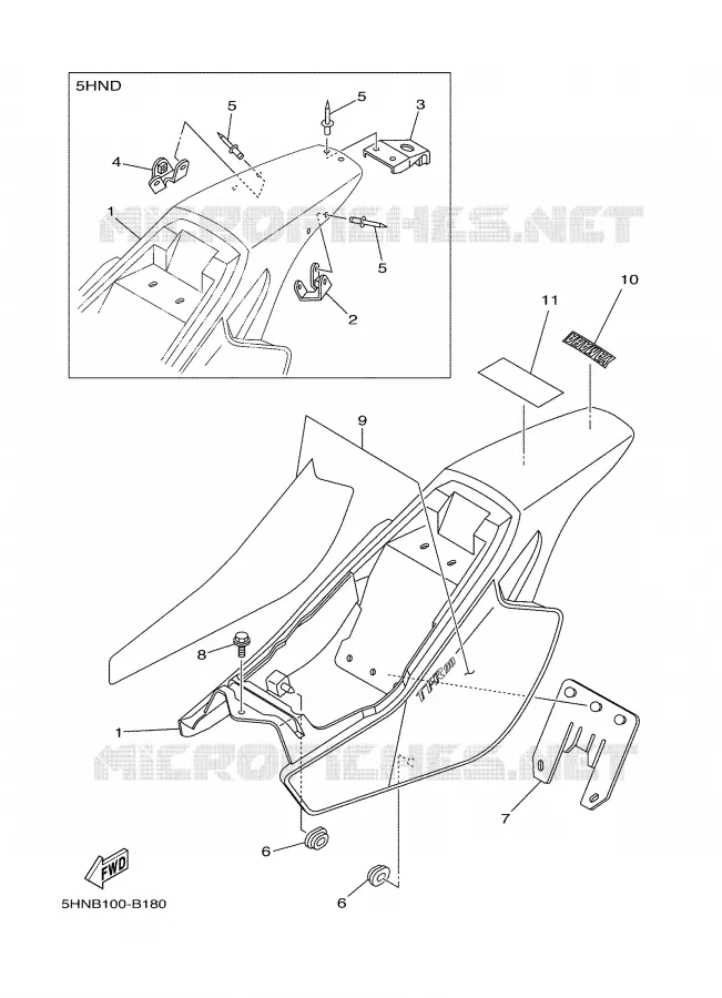 SIDE COVER Yamaha MOTO 90 2003 TTR  TTR90R