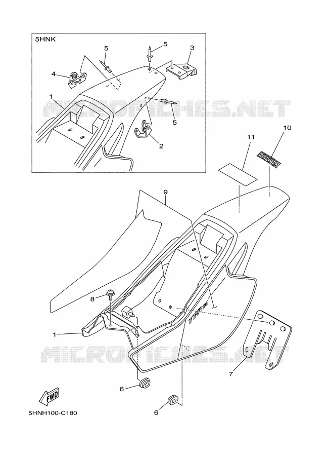 SIDE COVER Yamaha MOTO 90 2004 TTR  TTR90S