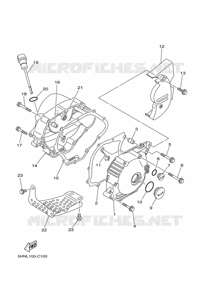 COVER - ENGINE 1 Yamaha MOTO 90 2004 TTR  TTR90S