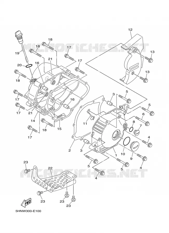 COVER - ENGINE 1 Yamaha MOTO 90 2006 TTR  TTR90V