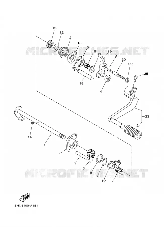 GEAR SHIFT SHAFT / LEVER Yamaha MOTO 90 2006 TTR  TTR90V