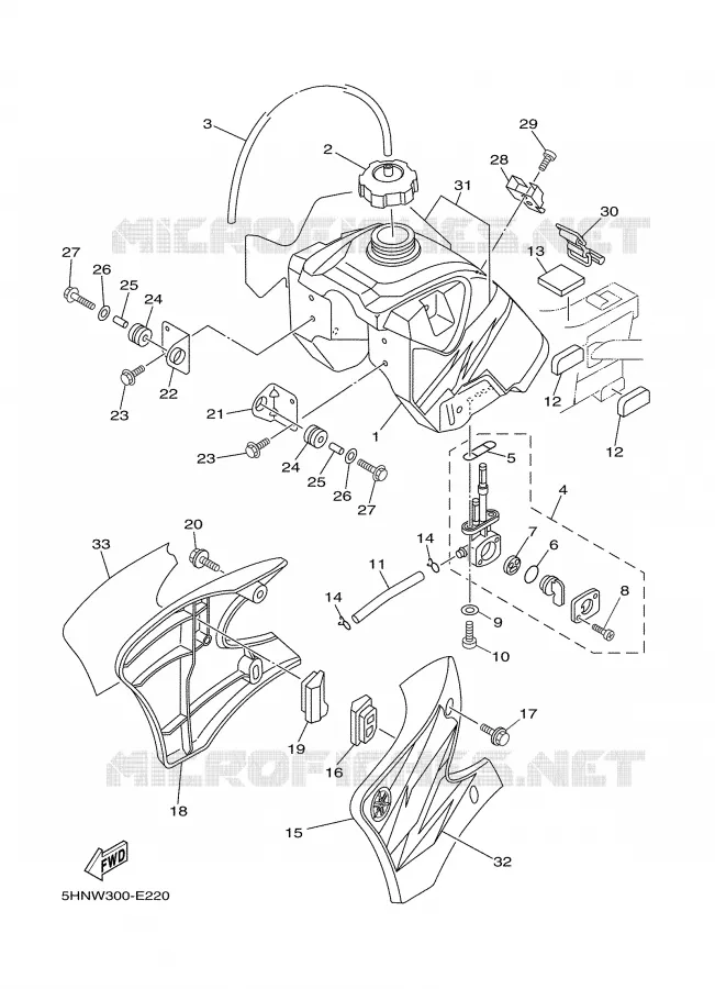 FUEL TANK Yamaha MOTO 90 2006 TTR  TTR90V