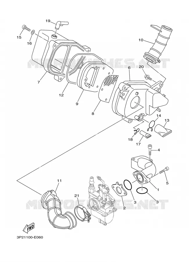 INTAKE Yamaha MOTO 90 2007 TTR  TTR90W