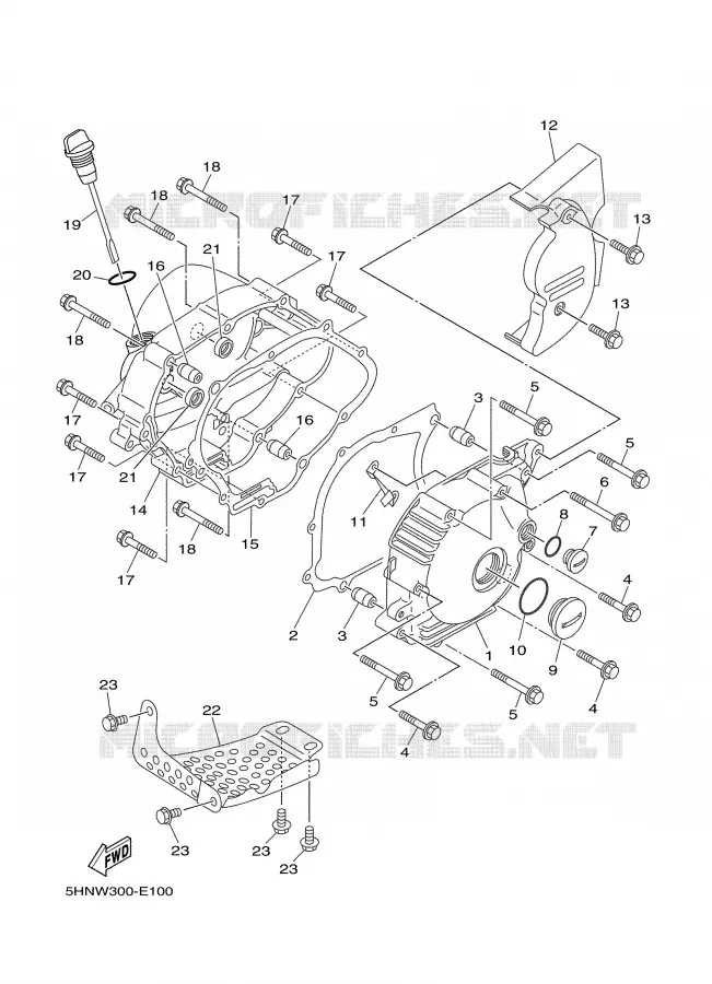 COVER - ENGINE 1 Yamaha MOTO 90 2007 TTR  TTR90W