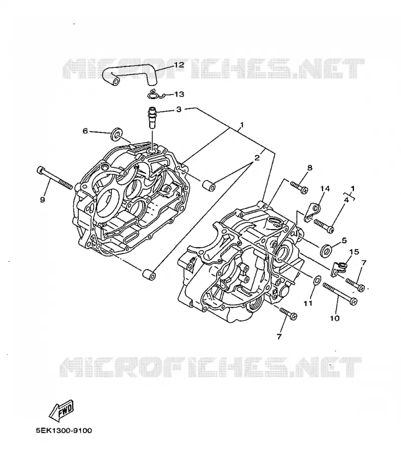 CRANKCASE Yamaha MOTO 125 1999 TW  TW125