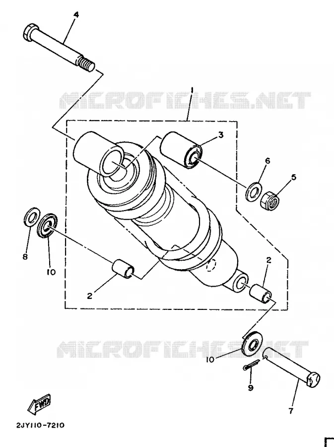 REAR SHOCK ABSORBER Yamaha MOTO 125 1999 TW  TW125