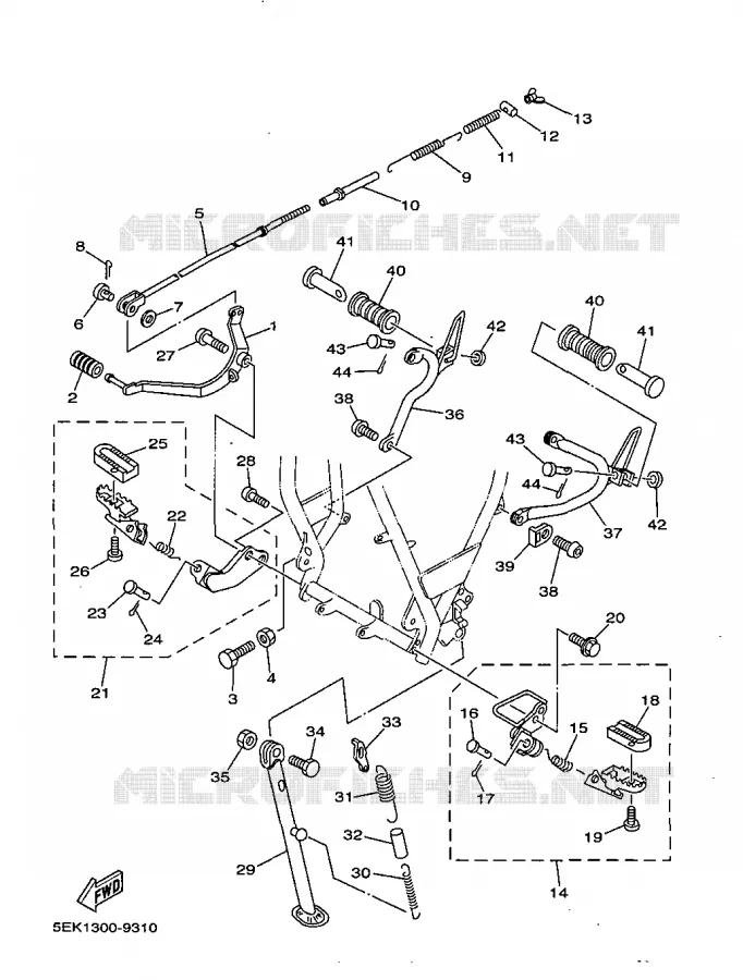 STAND / FOOTREST Yamaha MOTO 125 1999 TW  TW125