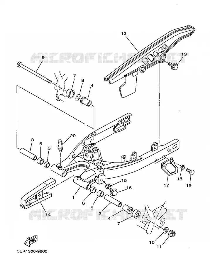 SWINGARM Yamaha MOTO 125 1999 TW  TW125