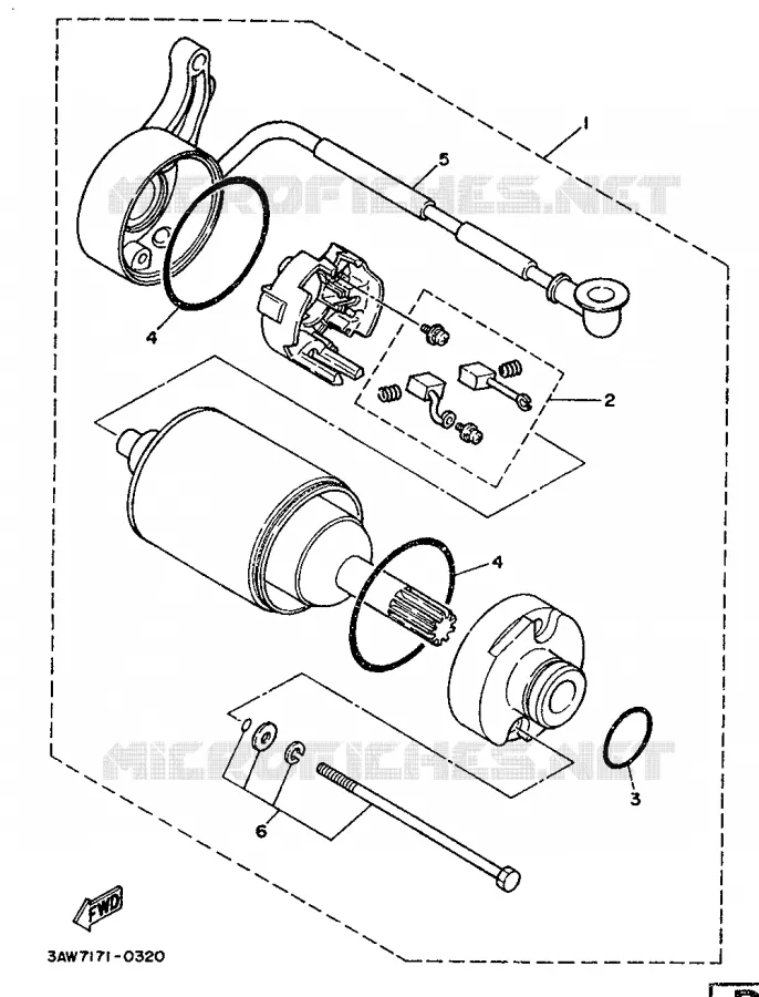 STARTER MOTOR Yamaha MOTO 125 1999 TW  TW125
