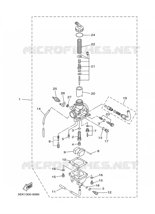 CARBURETOR Yamaha MOTO 125 2000 TW  TW125