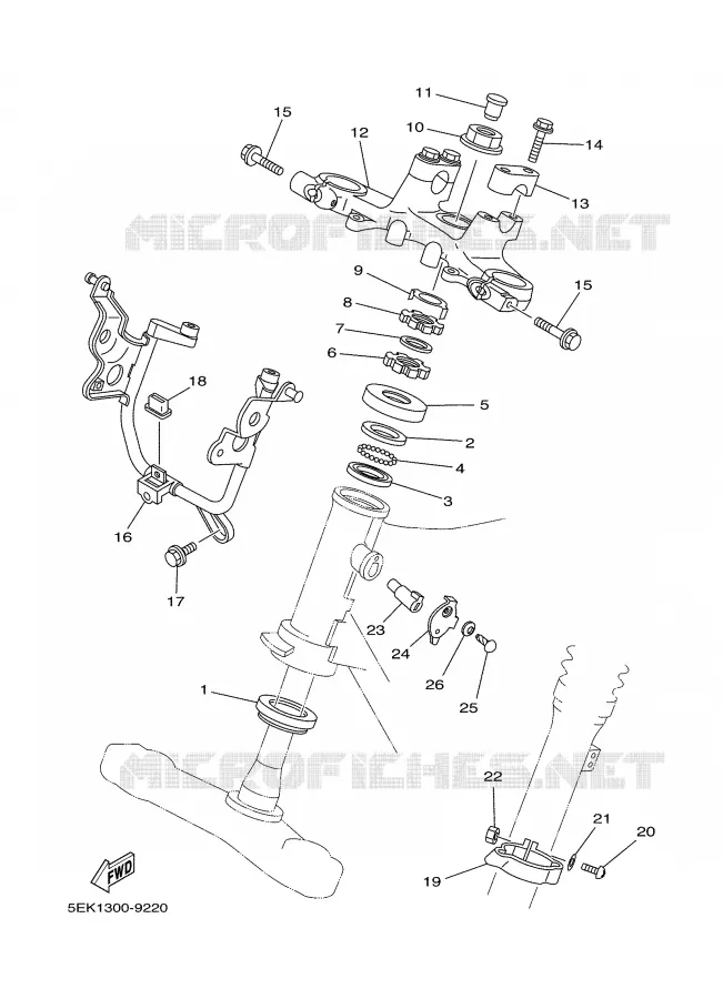 STEERING Yamaha MOTO 125 2000 TW  TW125