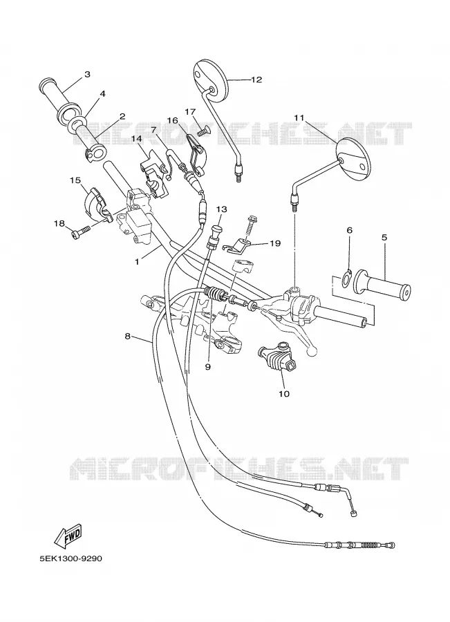 HANDLEBAR & CABLES Yamaha MOTO 125 2000 TW  TW125