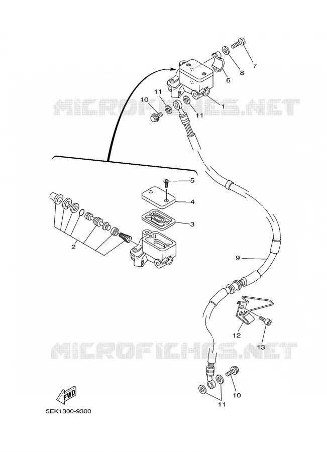 FRONT MASTER CYLINDER Yamaha MOTO 125 2000 TW  TW125