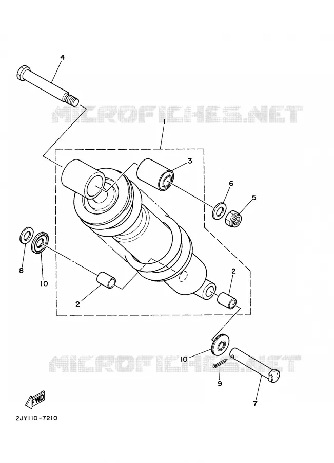REAR SHOCK ABSORBER Yamaha MOTO 125 2002 TW  TW125