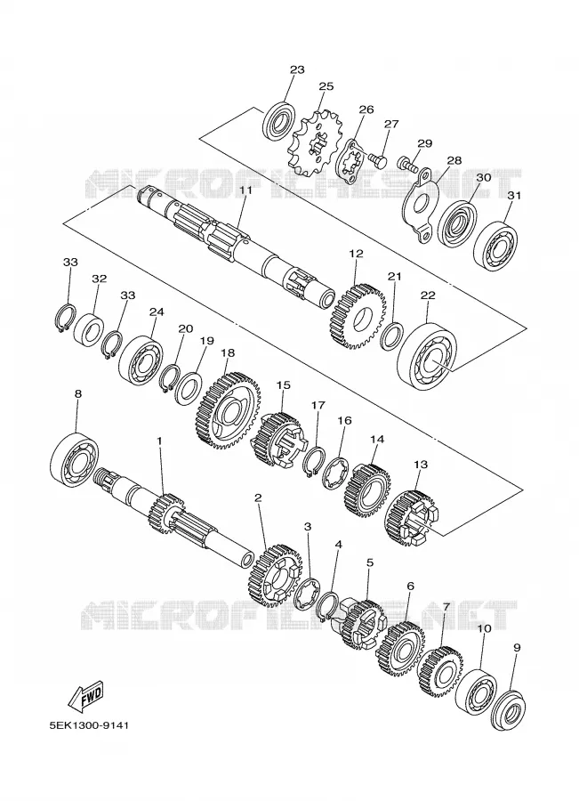 TRANSMISSION Yamaha MOTO 125 2003 TW  TW125