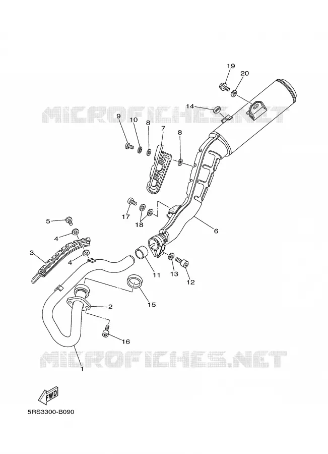 EXHAUST Yamaha MOTO 125 2004 TW  TW125