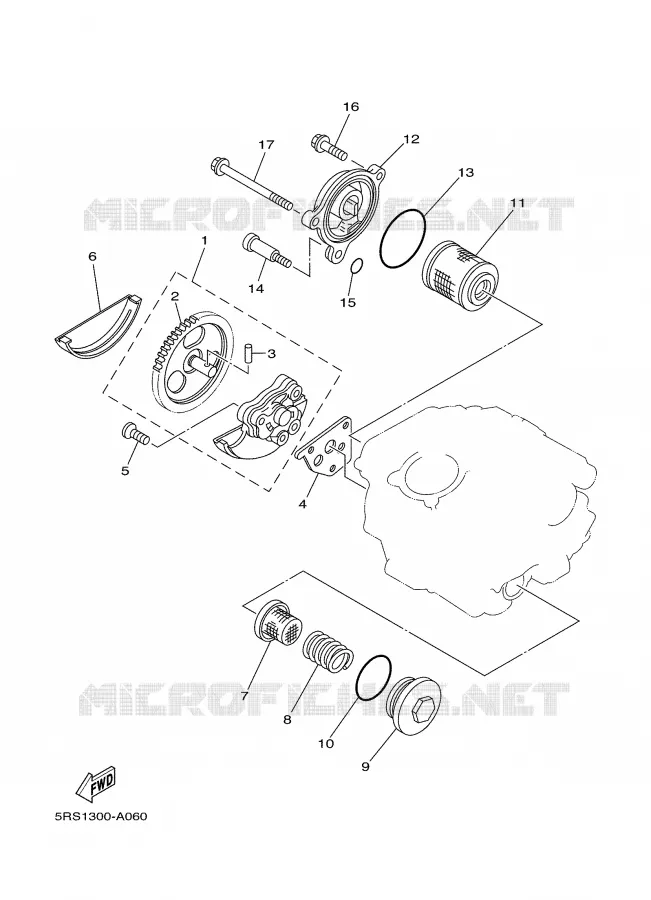 OIL PUMP Yamaha MOTO 125 2004 TW  TW125