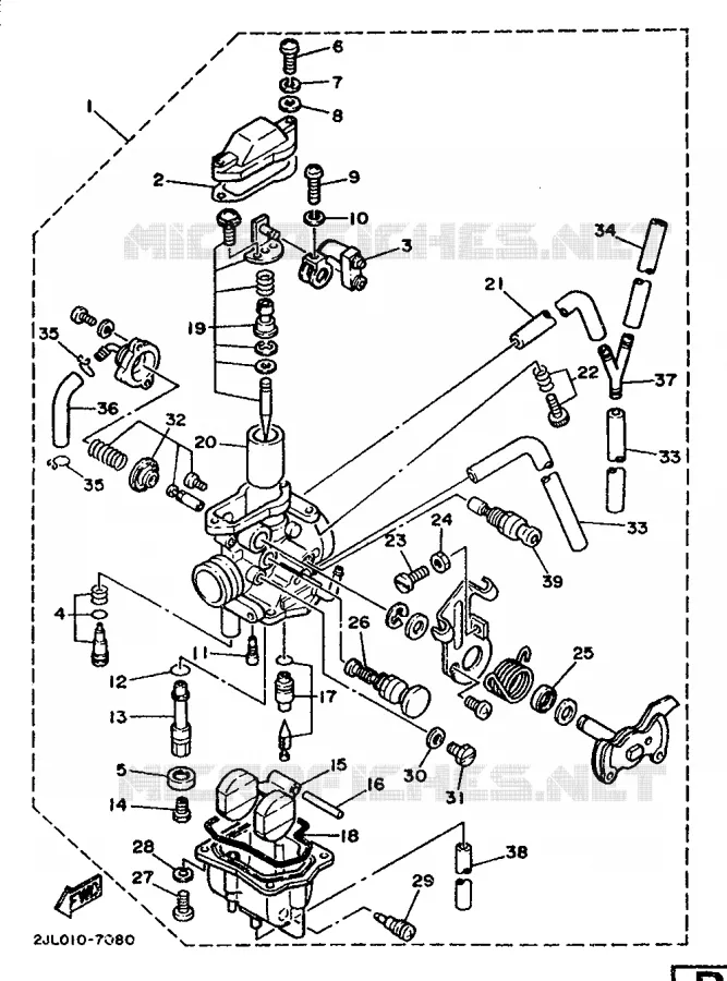 CARBURETOR Yamaha MOTO 200 1989 TW  TW200E