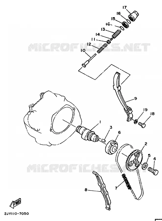 CAMSHAFT / TIMING CHAIN Yamaha MOTO 200 1994 TW  TW200E
