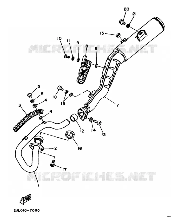 EXHAUST Yamaha MOTO 200 1994 TW  TW200E