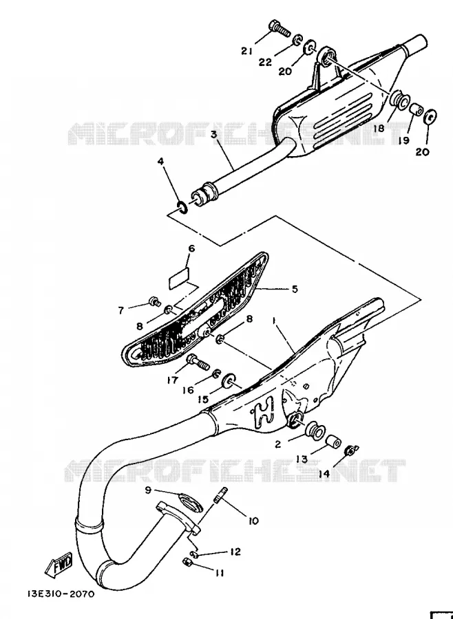 EXHAUST Yamaha MOTO 125 1989 TY  TY125
