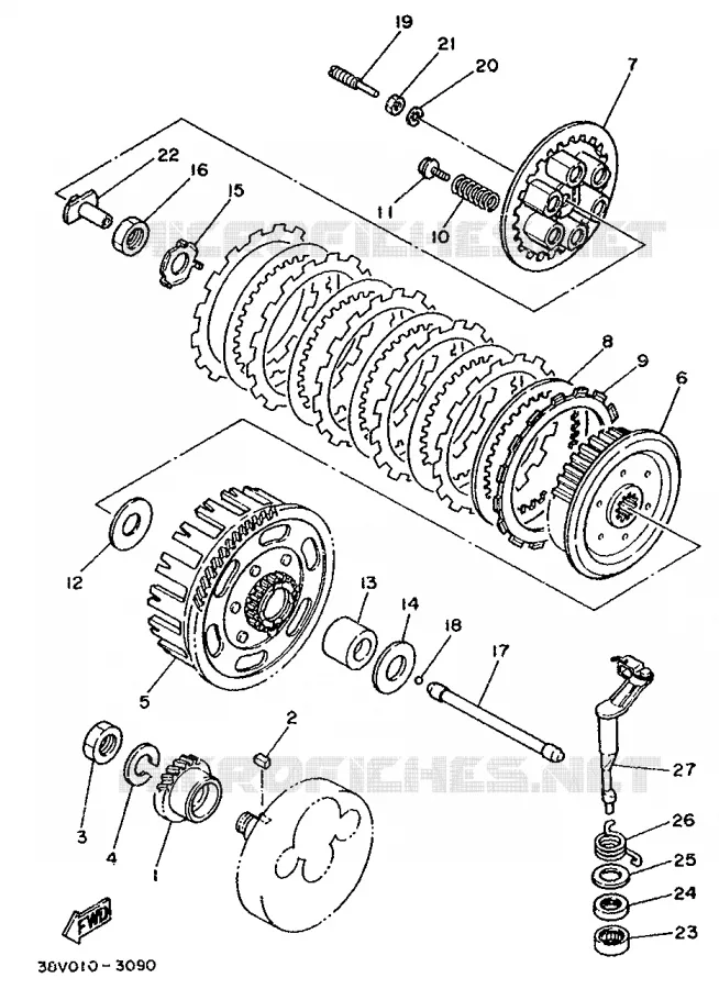 STARTER CLUTCH Yamaha MOTO 250 1988 TY  TY250R