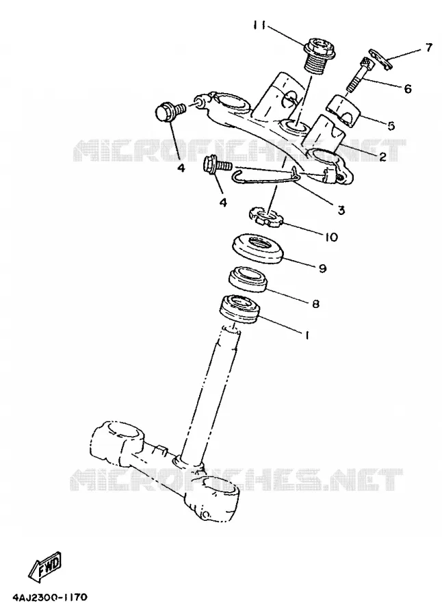 STEERING Yamaha MOTO 250 1991 TY  TY250R