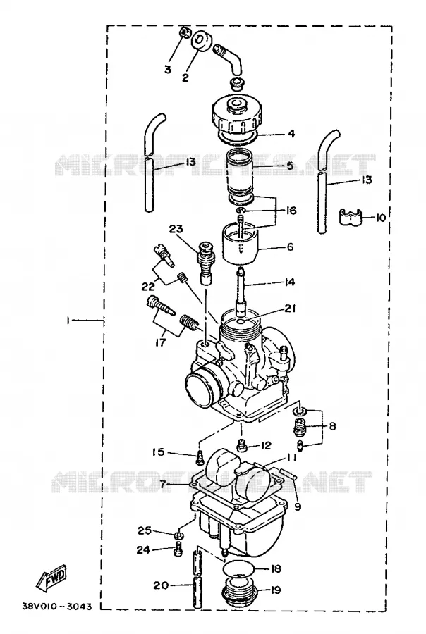 CARBURETOR Yamaha MOTO 250 1988 TY  TY250S