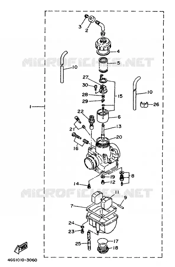 CARBURETOR Yamaha MOTO 250 1996 TY  TY250Z