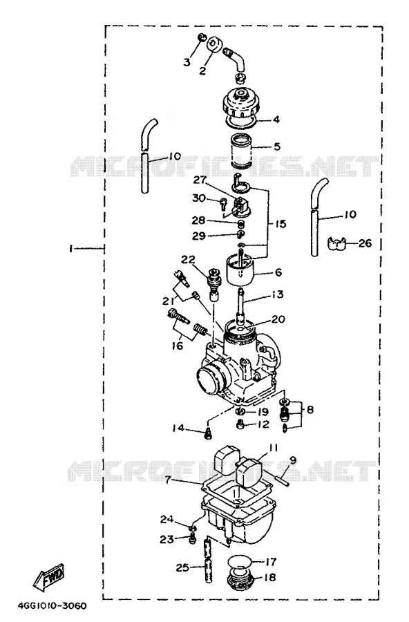 CARBURETOR Yamaha MOTO 250 1996 TY  TY250Z