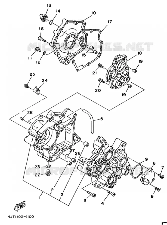 CRANKCASE Yamaha MOTO 125 1994 TZ  TZ125