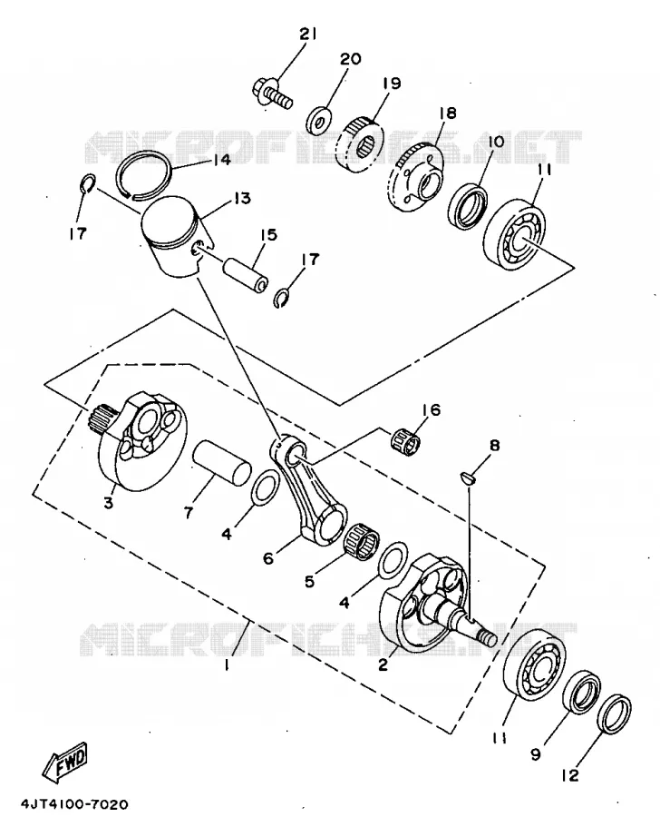 CRANKSHAFT / PISTON Yamaha MOTO 125 1997 TZ  TZ125