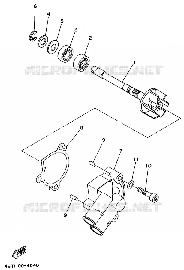 WATERPUMP Yamaha MOTO 125 1997 TZ  TZ125