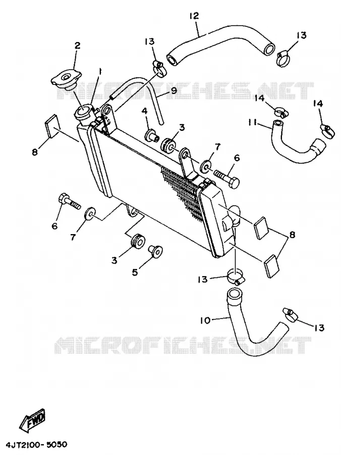 RADIATOR / HOSES Yamaha MOTO 125 1997 TZ  TZ125