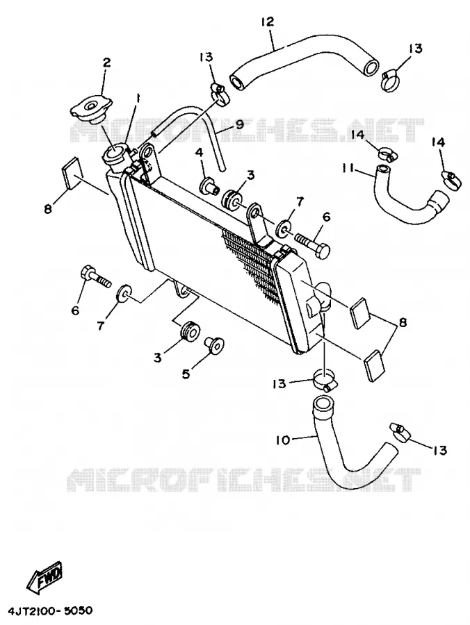 RADIATOR / HOSES Yamaha MOTO 125 1997 TZ  TZ125