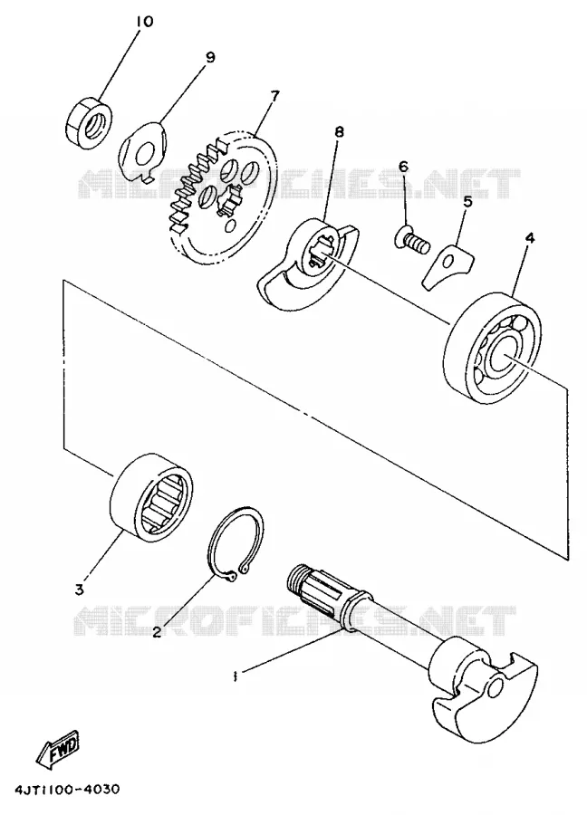 MIDDLE SHAFT Yamaha MOTO 125 1997 TZ  TZ125