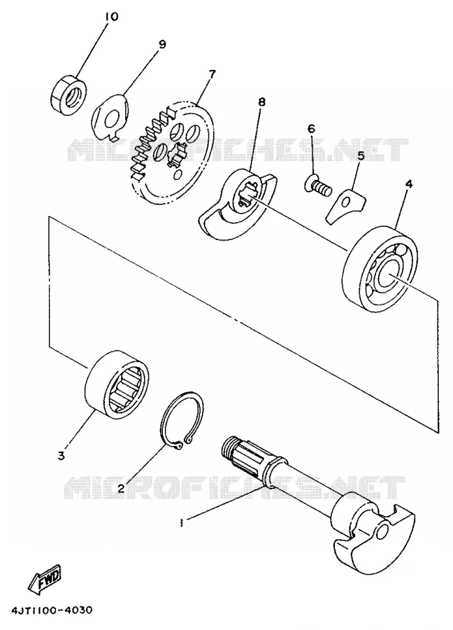 MIDDLE SHAFT Yamaha MOTO 125 1997 TZ  TZ125