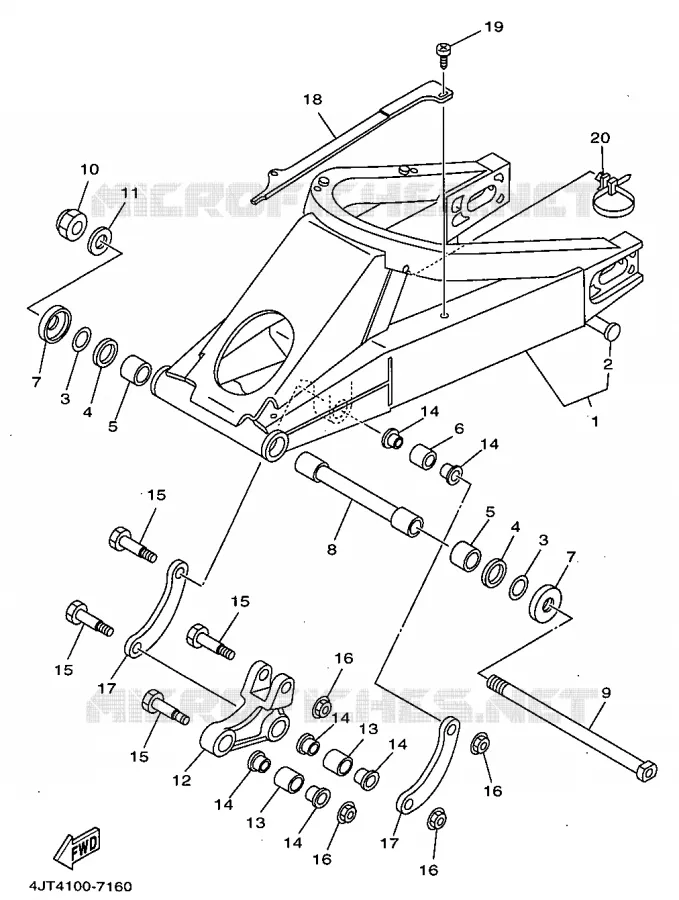 SWINGARM Yamaha MOTO 125 1998 TZ  TZ125