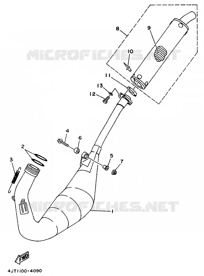 EXHAUST Yamaha MOTO 125 1998 TZ  TZ125