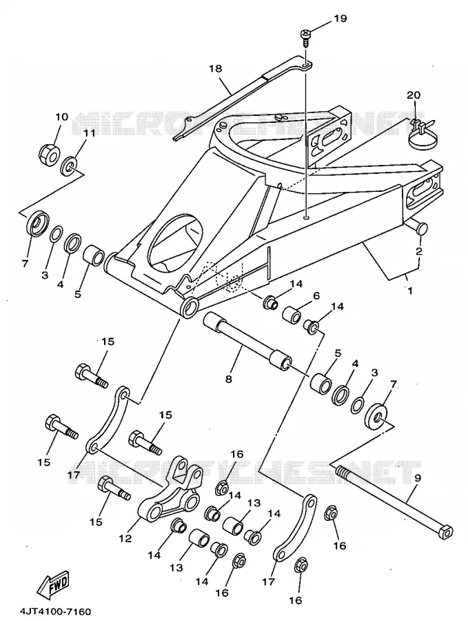 SWINGARM Yamaha MOTO 125 1998 TZ  TZ125