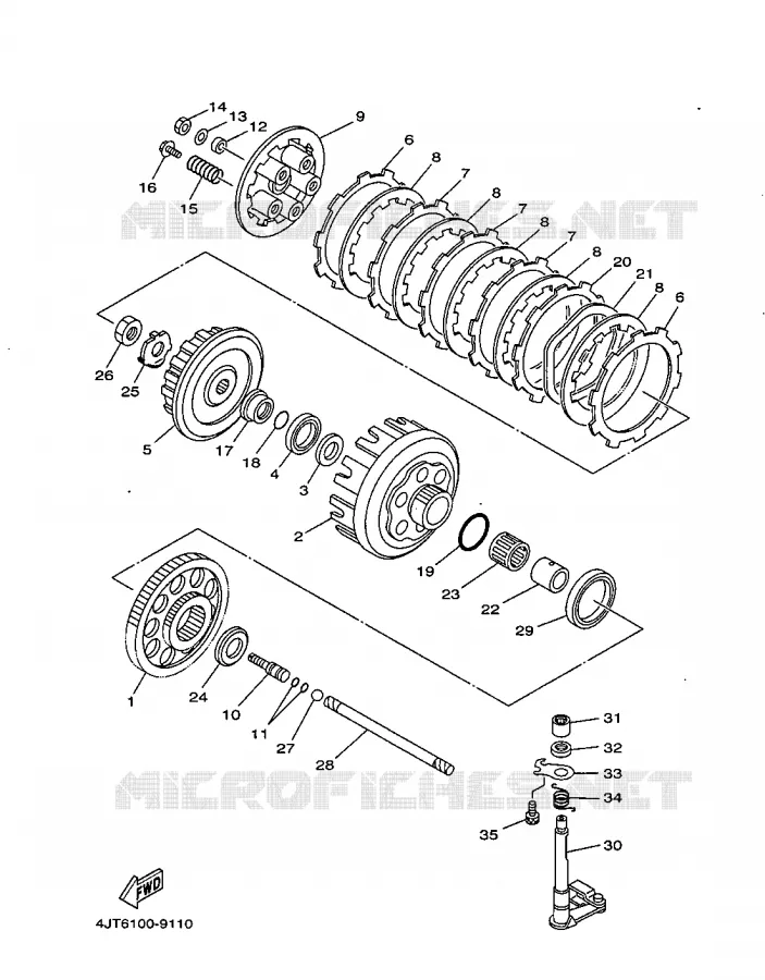 STARTER CLUTCH Yamaha MOTO 125 1999 TZ  TZ125