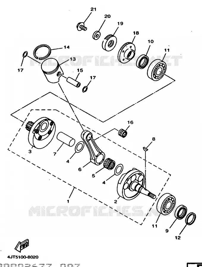 CRANKSHAFT / PISTON Yamaha MOTO 125 1999 TZ  TZ125