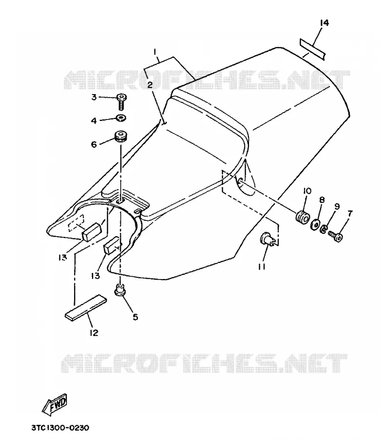 SEAT Yamaha MOTO 250 1990 TZ  TZ250