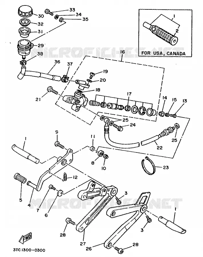 STAND / FOOTREST Yamaha MOTO 250 1990 TZ  TZ250