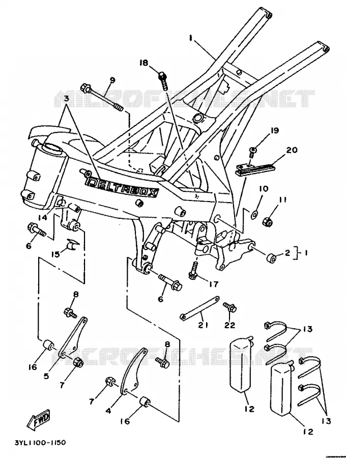 FRAME Yamaha MOTO 250 1991 TZ  TZ250
