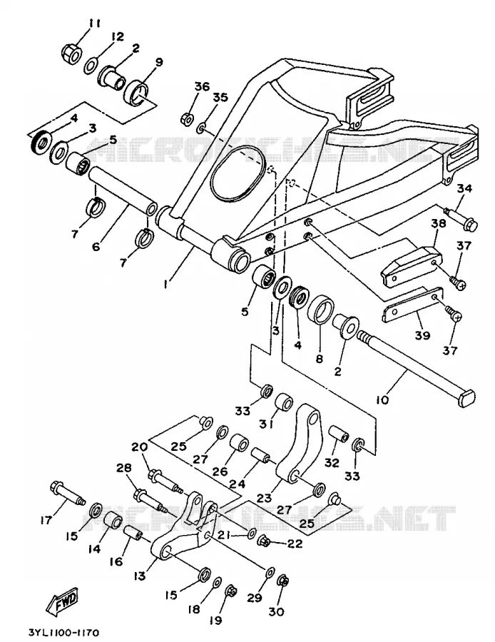 SWINGARM Yamaha MOTO 250 1991 TZ  TZ250
