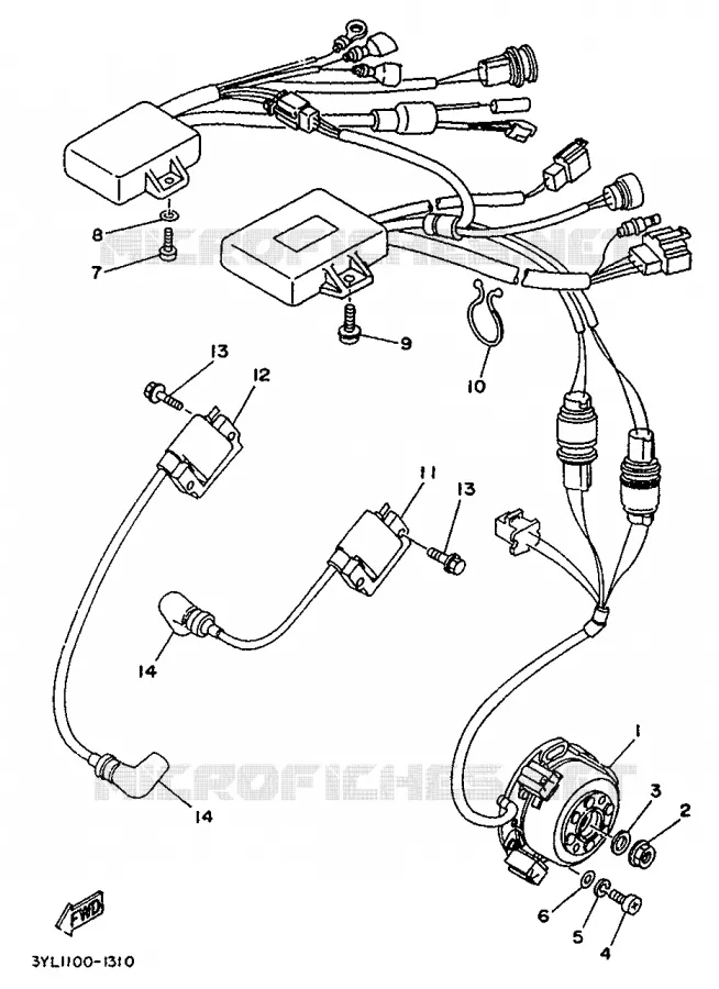 IGNITION Yamaha MOTO 250 1991 TZ  TZ250